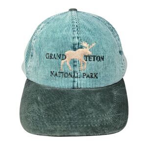 Grand Teton National Park Adult Slideback Hat Green One Size Suede Upper Jhats